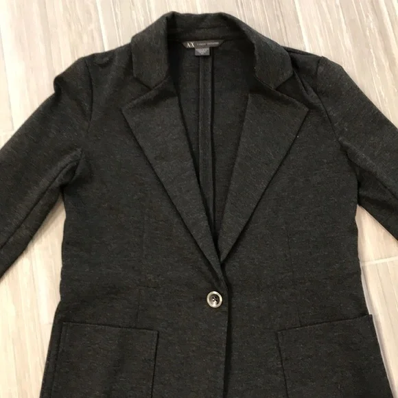 Armani Exchange charcoal dark gray blazer, S - Picture 3 of 8